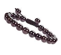 Natural Stone Healing Power Crystal Beads Unisex Adjustable Macrame Beaded Luxury Friendship Bracelets 8mm for Women Men-Garnet