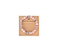 Natural Stone Heart Bracelets for Sister Mom Daughter With Gift Message Card Stuff Inspirational Teen Bracelets Suitable as a Gifts on Birthday Graduation Mothers Day Christmas Valentines Day