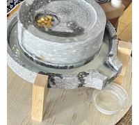 Natural Stone Mill, Wet/Dry Grinding Stone Mill for Home, Handmade Grain Grinder for Spice Nut Cereal Barley(30 x 40 cm (11 3/4 x 15 3/4"))