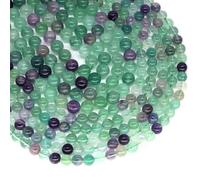Natural Stone Multicolor Fluorite Beads Round Loose Bead 15" Strand 4 6 8 10MM Pick Size for Crystals Making Bracelet DIY,8mm 45 to 48pcs