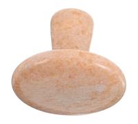 Natural Stone Mushroom Head for Women Face Massage Use | Yellow Portable Design, Smooth Rounded Edges, for Neck and Forehead Morning Depuffing and Skincare Support