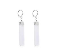 Natural Stone Ornaments Irregular Raw Black Tourmaline Natural Stone Crystal Healing Drop Earrings Vintage Earrings