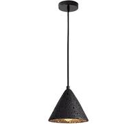Natural Stone Pendant Light, Black Farmhouse Rustic Pendant Lighting for Kitchen Island, Mid Century Modern Ceiling Hanging Lamp, Vintage Industrial Chaner for Dining Room, Bedroom, Cafe