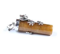 Natural Stone Pendant Necklace For Women,Hand-Engraved Frog Wrapped Gemstone Pendant Necklaces Natural Tiger Eye Stone Pendants Yoga Reiki Stone Necklace Women Jewelry present For Wife Girlfriend