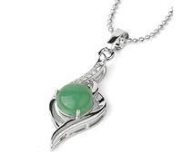 Natural Stone Pendant Necklace For Women,Natural Aventurine Pendant Women Pendant Necklace Chakra Necklace Decoration Gemstone Pendant Necklaces Lady Jewelry present For Women Girlfriend
