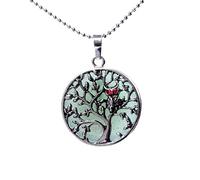 Natural Stone Pendant Necklace For Women,Natural Aventurine Stone Necklace Handmade Wire Wrapped Tree Of Life Owl Pendant Gemstone Pendant Necklaces Stone Necklace Women Jewelry present For Wife