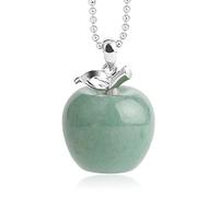 Natural Stone Pendant Necklace For Women,Stone Necklace Natural Aventurine Stone Pendants Hand Carved Gemstone Pendant Necklaces Women Jewelry present For Wife Girlfriend Friend