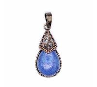 Natural stone personality retro small crystal pendant malachite red stone water drop-shaped small pendant unisex summer versatile necklace - 1 piece Lapis lazuli One Size