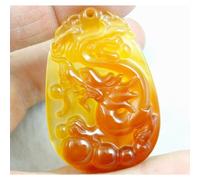 Natural stone Quartz crystal red Marine chalcedony stone hand-carved Dragon pendant for diy jewelry making Necklace 3Pcs