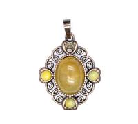 Natural Stone Retro Hollow Flower Blue Point Stone Pendant Necklace - Unique Crystal Jewelry for Women
