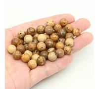 Natural Stone Round Beads 4 6 8 10mm Green Jade Loose Gemstone Spacer Bead for DIY Bracelet Necklace Jewelry Making Accessories-Picture Jasper-10mm-36-39pcs
