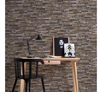 NATURAL STONE SLATE WALLPAPER 10m WALL DECOR NEW A.S. CREATION (9142-17)