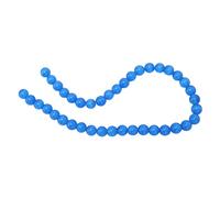 Natural Stone Spacer Beads Smooth Polished DIY Jewelry Making Loose Beads for Bracelet Necklace Crafting Amateurs and Professionals 10mm (Ink Blue)