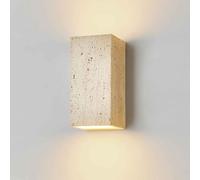 Natural Stone Square Wall Sconce Rectangular Wall Light Retro Outdoor Indoor Are Available Waterproof Wall Lamps Japanese Wabi-sabi Wind Staircase Entrance Balcony Bathroom Farmhouse Wall Light