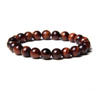 Natural Stone Stretch Bracelet 6mm Volcanic Glass for tiger Eye(C)