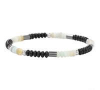 Natural Stone Stretch Bracelet Handmade for zebra Jasper Natural(E)