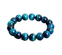Natural Stone Tiger Eye Bracelet Three Color Protection Handmade Adjustable(17cm-6.69inch,8MM BEADS_4)