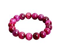 Natural Stone Tiger Eye Bracelet Three Color Protection Handmade Adjustable(19cm(7.48inch),6MM BEADS_9)