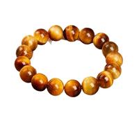 Natural Stone Tiger Eye Bracelet Three Color Protection Handmade Adjustable(19cm(7.48inch),8MM BEADS_2)