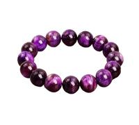 Natural Stone Tiger Eye Bracelet Three Color Protection Handmade Adjustable(19cm(7.48inch),8MM BEADS_11)