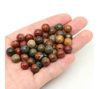 Natural Stone Volcanic Lave Round Beads 4 6 8 10mm Loose Gemstone Bead for Jewelry Making DIY Charms Bracelet Necklace Earring-Picasso Jasper-10mm-36-39pcs