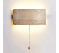 Natural Stone Wall Light Arcs Yellow Travertine Sconce with Warm 3000K LED Light Source Up and Down Lighting Farmhouse Decorative Fixture for Bedrooms, Living Rooms, and Kitchens