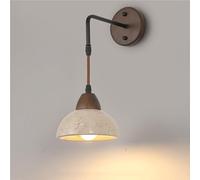 Natural Stone Wall Sconce, Marble Wall Lamp, Vintage Rustic Wall Light, Mid Century Modern Wall Mount Light, Industrial Wood Wall Mounted Lamp for Bedroom, Living Room, Bedside