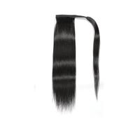 Natural Straight Ponytail Extension Human Hair Clip in Pony Tail Hair Extensions Natural Black Perfect Looking(14inches)