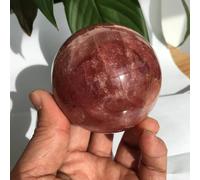 Natural Strawberry Quartz Crystal Ball Mineral Quartz Crystal Ball Home Decor(4.5-5cm)