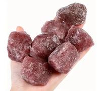 Natural Strawberry Quartz Rough Stones - 200g Bulk Raw Crystals | Pink Mineral Specimens for Aquariums, Terrariums & Home Decor