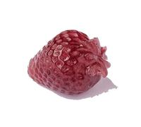 Natural Strawberry Quartz Strawberry Carving, Handcrafted Crystal Figurine for Home Decor and Positive Energy