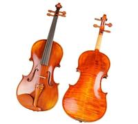 Natural Stripes Maple Master Handcraft Varnishing Violino With Case Bow Violin 4/4 3/4 1/2 1/4(Size:4/4)