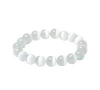 Natural Strong Selenite Bracelet Healing Crystal Energy Stone Concentration Spirituality Handmade Fashion Jewelry Gift for Women Girls, Metal, unknown
