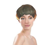 Natural Sunrise Shower Cap for Women Reusable Bath Cap Upgrade Double Layers Bathing Hat Waterproof Elastic Bath Hair Caps for Women Ladies Spa Salon Hair Bath Hat