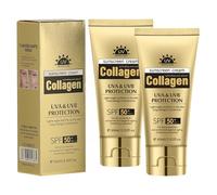 Natural Sunscreen Lotion SPF 50+ 60ml - Broad Spectrum UVA/UVB Protection - Lightweight Non-Greasy Face & Body Sun Cream - Fast Absorbing, Breathable Daily Sun Care (2PCS)