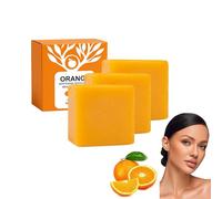 Natural Sweet Orange Soap Bar with Exfoliating Peel - Biodegradable Face & Body Cleanser for most Skin Types, Refreshing Essential Oil Infused Bar and Gentle Hand Soap (3 boxes)
