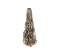 Natural Synthetic Black Straight Clip in Ponytail for Women Long Curly Claw Hairpiece Ponytail Extensions Perfect Looking(M12-613 curly)