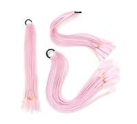 Natural Synthetic Dirty Braided Ponytail Wig Elastic Rubber Band Braiding Ponytail False Braid Hair Extensions Perfect Looking(A16)