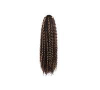 Natural Synthetic Fake Hair Extensions Long Kinky Curly Drawstring Ponytail Clip In Wrap Around Ponytail Perfect Looking(P4-27)