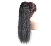 Natural Synthetic Hair Ponytail Extension Ombre Color Long Curly Wavy Hair Ribbon Drawstring Pony Tail Hairpiece Perfect Looking(#2)