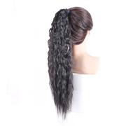 Natural Synthetic Hair Ponytail Extension Ombre Color Long Curly Wavy Hair Ribbon Drawstring Pony Tail Hairpiece Perfect Looking(#4)