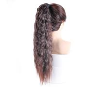 Natural Synthetic Hair Ponytail Extension Ombre Color Long Curly Wavy Hair Ribbon Drawstring Pony Tail Hairpiece Perfect Looking(2M33)