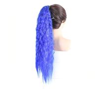 Natural Synthetic Hair Ponytail Extension Ombre Color Long Curly Wavy Hair Ribbon Drawstring Pony Tail Hairpiece Perfect Looking(A)