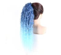 Natural Synthetic Hair Ponytail Extension Ombre Color Long Curly Wavy Hair Ribbon Drawstring Pony Tail Hairpiece Perfect Looking(2511T2513)