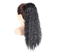 Natural Synthetic Kinky Curly Hair Ponytails Cosplay Hairpiece Ribbon Drawstring Ponytail Extensions Perfect Looking(#2)