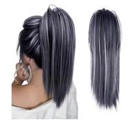 Natural Synthetic Short Straight Claw Clip Ponytail Hair Extensions Heat Resistant Type Ponytail Hair Extensions Perfect Looking(2H2517)