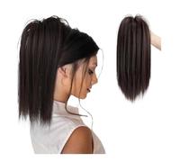 Natural Synthetic Short Straight Claw Clip Ponytail Hair Extensions Heat Resistant Type Ponytail Hair Extensions Perfect Looking(33A)