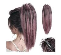 Natural Synthetic Short Straight Claw Clip Ponytail Hair Extensions Heat Resistant Type Ponytail Hair Extensions Perfect Looking(4H312)