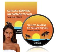 Natural Tanning Booster Cream - Mango & Coconut Scented Tanning Cream 100g, Creates Beautiful Brown Skin | SPF-Free Formula for Maximum Tan Development (Yellow)