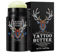 Natural Tattoo Balm for New & Old Tattoo Aftercare - Healing, Whitening & Color Enhancement with Butter & Cream